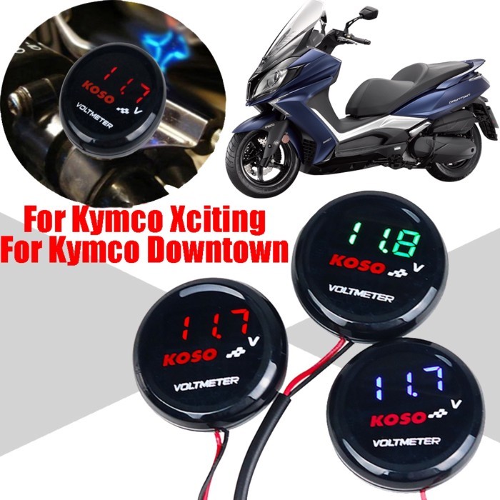 For Kymco Xciting 300 S 400 400i Downtown 350 200 Accessories Motorcycle KOSO Voltmeter Volt Gauge