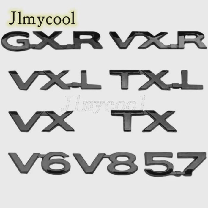 For Toyota Land Cruiser Car V6 V8 5.7 GXR VXR TXL VXL VXS Emblem black refit logo Prado Trunk Lid S