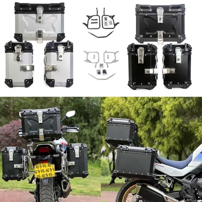 38L Aluminum Alloy Motorcycle Saddle Bag Luggage Storage Side Box Side Rack Luggage Rack Suitable f