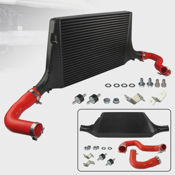 Performance Black Painted Intercooler Kit FitS For Audi A4 B8 A5 B8 2.0TDI  2.7TDI  3.0TDI