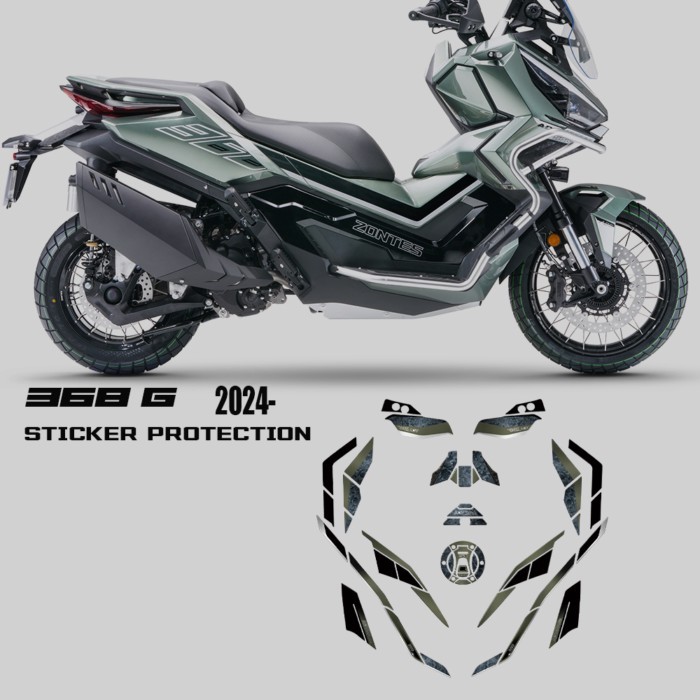 For Zontes 368 G 2025 3D Epoxy Resin Sticker Motorcycle Tank Protection Kit Scratch Resistant Stick