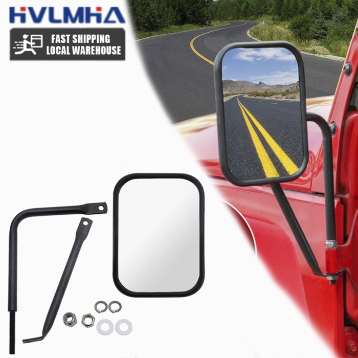 for Jeep Wrangler JK JKU JL JLU LJ TJ CJ-5 CJ-7 CJ-8 CJ-10 Rearview Mirror Off-Door Side-View Hinge