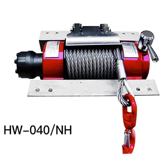 4T Hydraulic Winch is Equipped With Double Balance Valve block, small size, large pulling force, hi