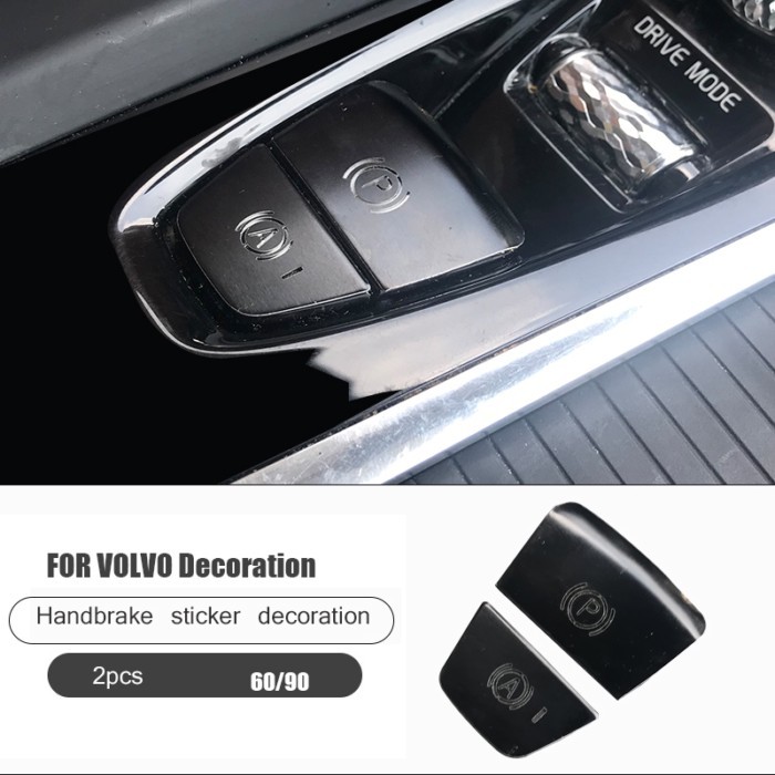 For Volvo XC90 XC60 S90 V90 S60 V60 handbrake sticker decorative sticker black interior supplies Ca