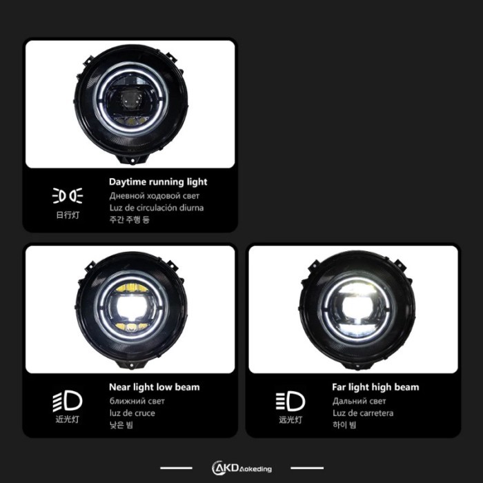 AKD Car Styling Head Lamp for Benz W463 G500 Headlights G350 G55 G63  LED Headlight Angel Eye DRL H