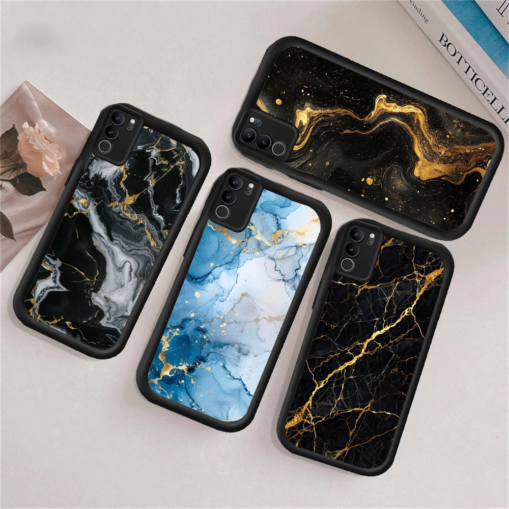 WA34 marble veining Casing สําหรับ Hp ชุบ VIVO V15 V25 V25E V20 V27 V23E S1 V23 Pro 5G TPU วัสดุ