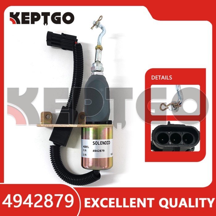 24V Fuel Shut Off Solenoid 4942879 5295567 D59-002-01A 4942879 C5254169 SD-008A2 For Cummins 6BT 6B