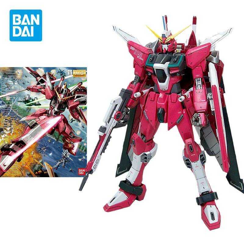 Bandai Original Gundam Model Kit Anime Figure MG 1/100 Infinite Justice Gundam ZGMF-X19A Action Fig