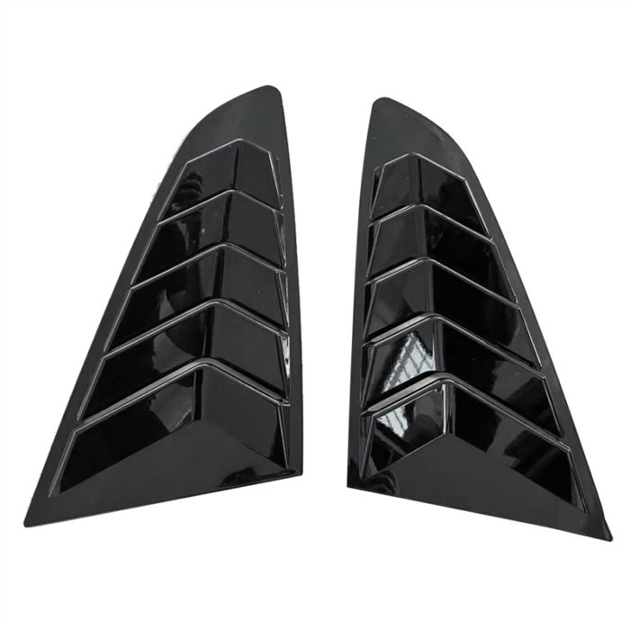 1 Pair Car Rear Window Louver Shutter Trim Cover for Ford Mustang 2015-2023 Side Louver Air Vent Sc