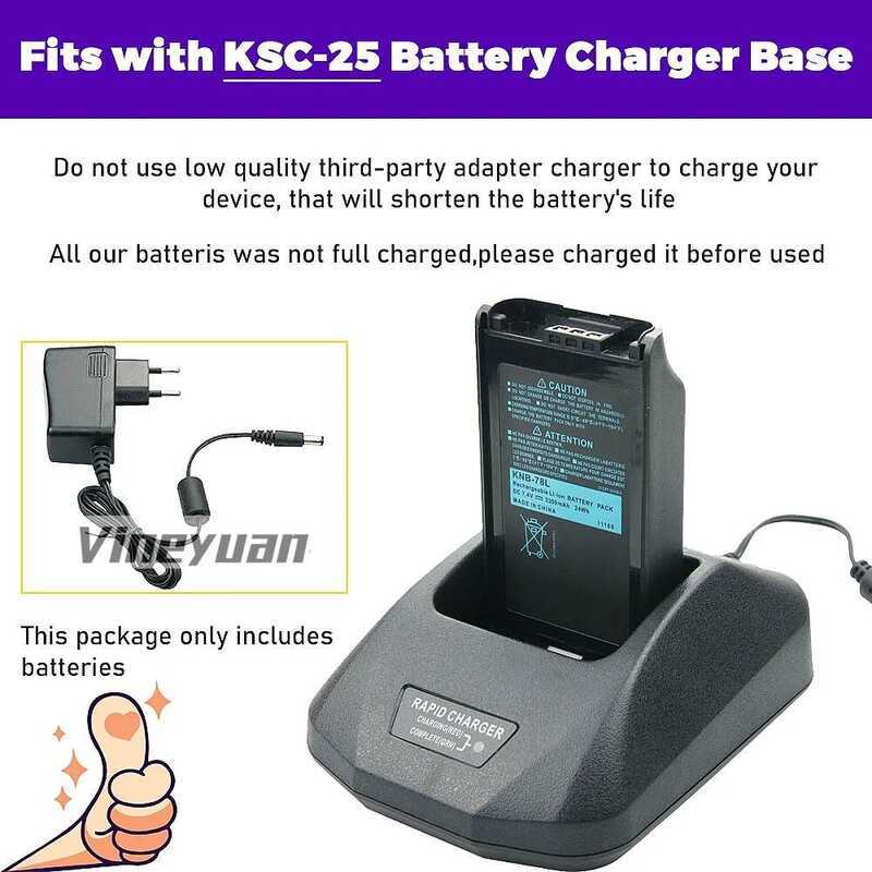 ▥ Knb-78L 3300Mah แบตเตอรี่ทดแทนสําหรับ Kenwood Tk-3360, Tk-3, Tk-2170, Tk-3173, Tk-3170, Nx-22