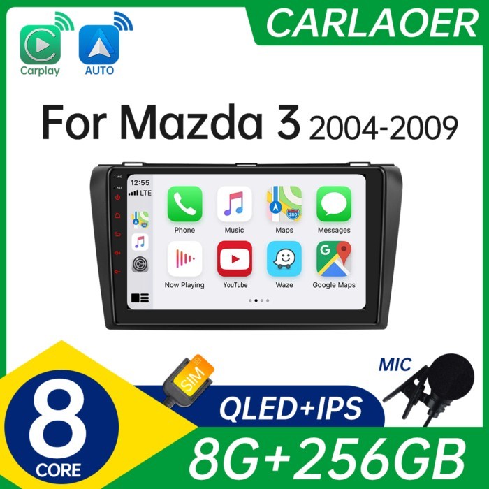 2 din Android Auto Carplay Car Radio Multimedia  For Mazda3 BK 2004 - 2009 Car Android Car play Vid