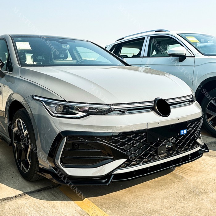 For VolksWagen Golf 8.5 MK8.5 GTI R-Line 2024 2025 Car Front Bumper Splitter Lip Spoiler Diffuser G