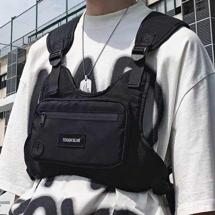 Street Wear Bag Functional Vest Bag Casual Unique Mens Bag ins Vest Bag Mens Chest Bag Tooling Backp