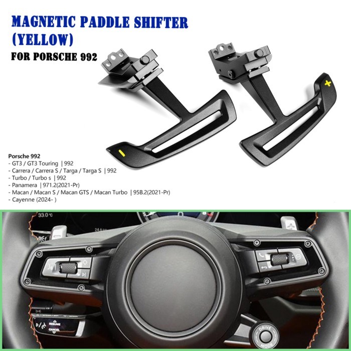 For Porsche 992 GT3 GT3 Carrera Panamera Macan Cayenne Interior Steering Magnetic Paddle Shifter Pa