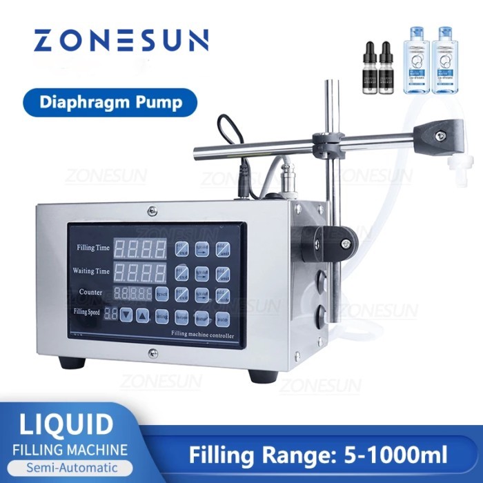 ZONESUN Filling Machine Small Intellgent Liquid Filler Beverages Packaging Milk Cleansing Water Mac