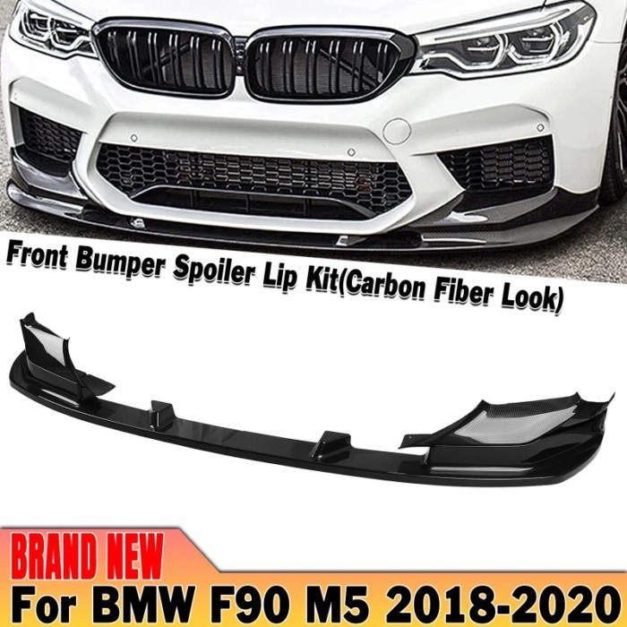 Car Front Bumper Spoiler Lip Lower Guard Plate Splitter Auto Accessories For BMW F90 M5 Competition