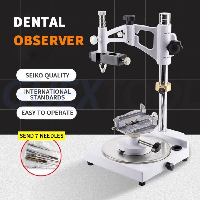 Dental Lab Equipment Parallelometer Square Base Surveyor Visualizer Lab Parallel Surveyor With Tool
