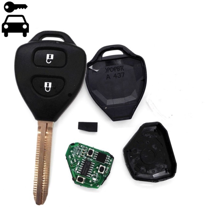 Car 2 Button Remote Key Fob 315MHz with 4D67/G Chip for Corolla RAV4 Fortuner 4Runner Hilux Yaris A
