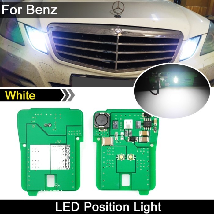 2Pcs Xenon White LED Parking Position Light For Mercedes Benz E-Class Sedan W212 C207 A207 W207 201