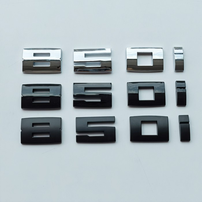 20mm M Series Bond Font Letters Numbers ABS Car Emblem 850i Trunk Nameplate Badge Logo Sticker Matt
