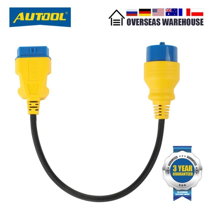 AUTOOL 40cm OBD2 Extension Cable for BMW 20pin Male to 16pin Female OBD2 Adapter Cable Wateproof Ny