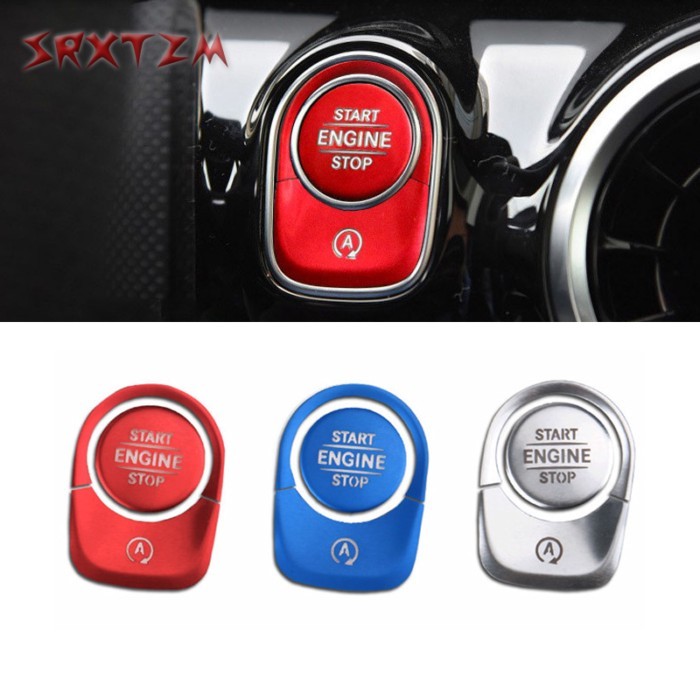 Car Engine Start Stop Button Trim Cover For Mercedes Benz A B Cla Glb Gla Class Amg A35 A45 W177 V1