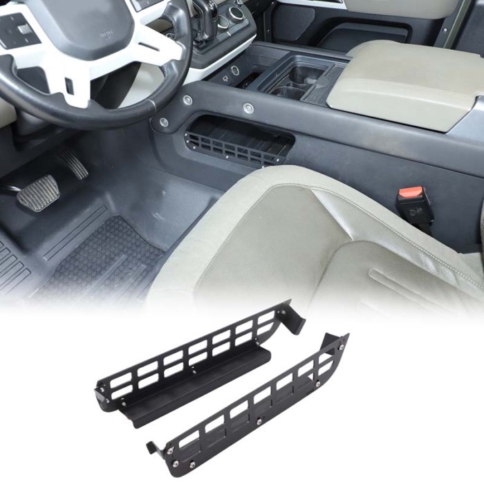 For Land Rover Defender 90 110 130 2020 + Carbon steel + aluminum alloy Car center console lower si