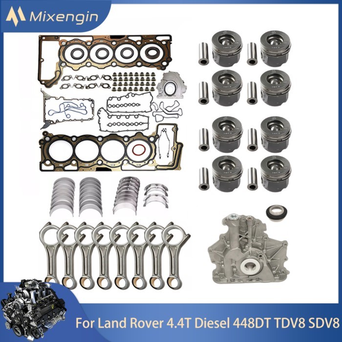 Engine bearing Piston connecting rod Gasket Kit With Oil pump For Land Rover 4.4T V8 Diesel 84mm 44