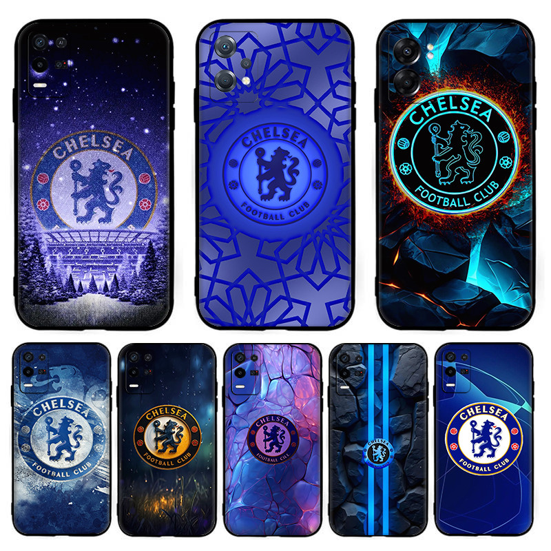 เคสโทรศัพท์ซิลิโคนสีดํา chelsea FC สําหรับ Realme 3 5 6 7 8 Pro 5i 5s Q 6i 7i