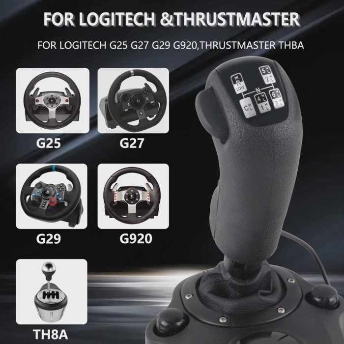 High Low Gear Simulator Shifter Simulators USB Shift Knob for Logitech G923 G29 G27 G25 TH8A for ET