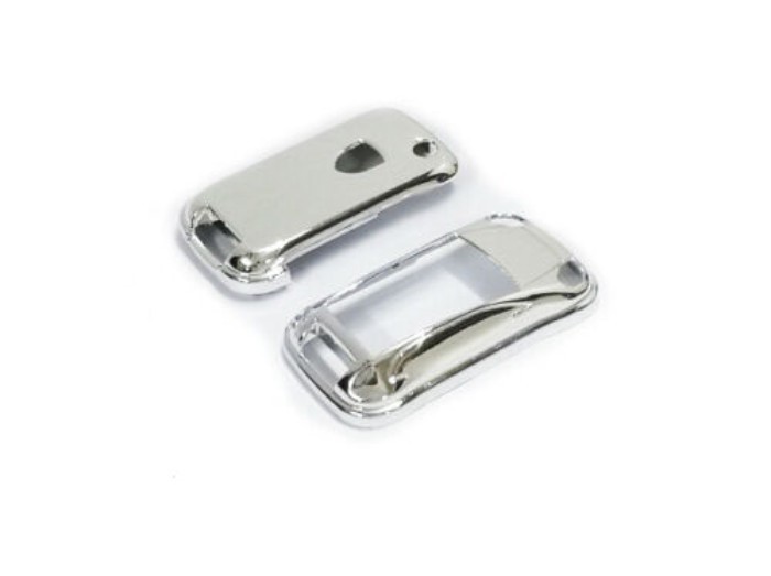Sliver Chrome Remote Flip Key Protection Case For Porsche Cayenne Turbo S GTS V6 V8