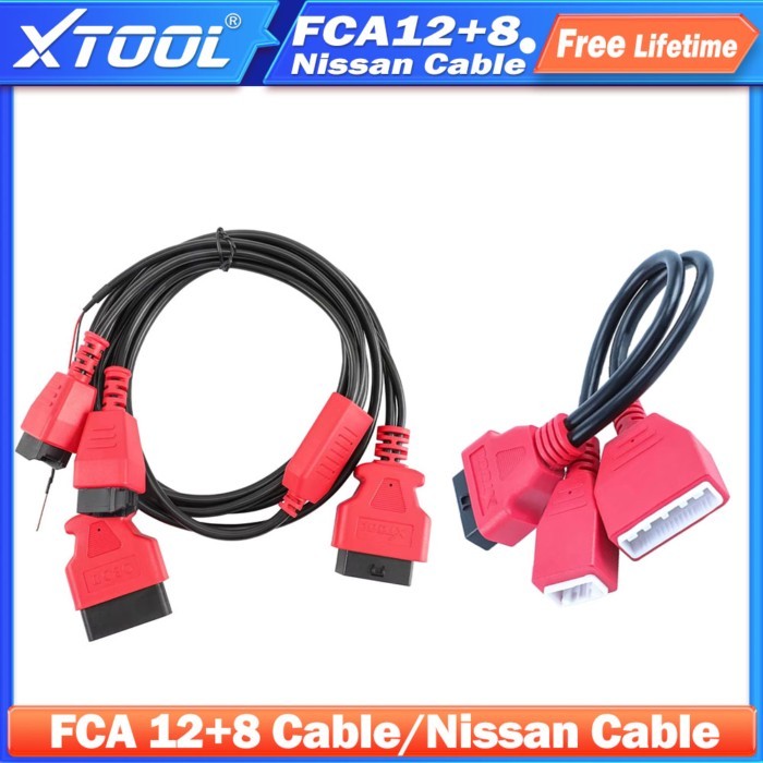 Xtool 12+8 Adapter FCA Cable For Chrysler OBD2 Connector 12 to 8 Pin/16pin +32pin Diagnostic Cable