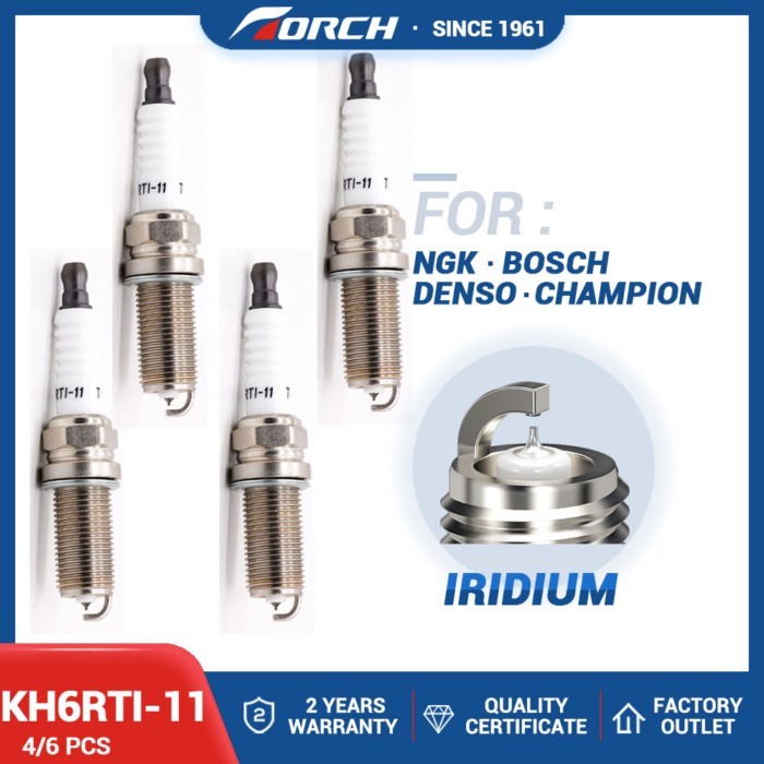Spark Plug Iridium Torch KH6RTI-11 Alternative Candles LFR6AIX-11 for BMW 325XI BASE 2006-2006 3.0L