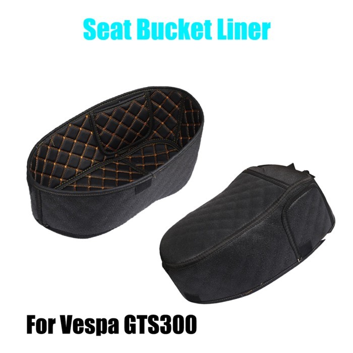 For VESPA GTS300 GTS 300 gts300 gts 300 Vespa Motorcycle Leather Protector Bucket Pad Storage Box L