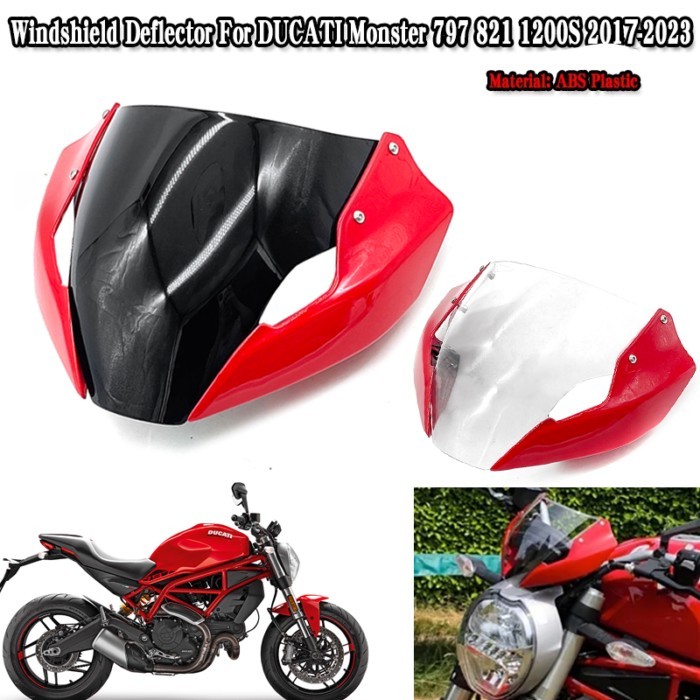 Fit For DUCATI MONSTER 797 821 1200S 2017-2024 monster Motorcycle Front Screen Wind Shield Accessor