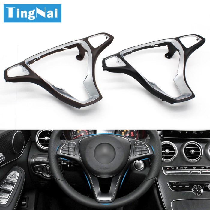 Car Steering Wheel Cover Trim For Mercedes Benz A B C CLA CLS W176 W246 W205 W117 W218 W213 C300 C6