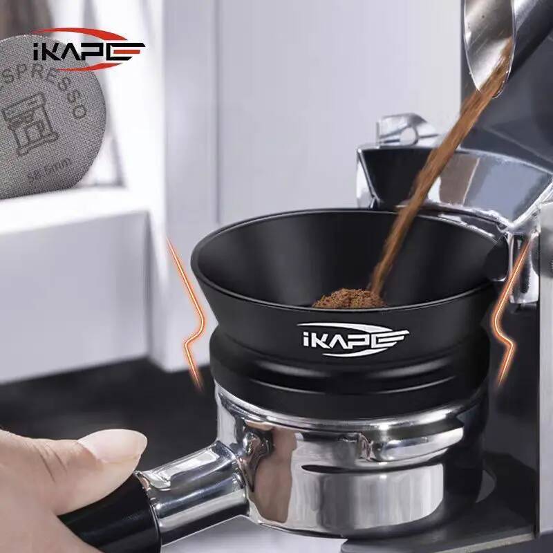 IKAPE Espresso Magnetic Dosing Funnel เหมาะสําหรับ 51mm, 54mm, 58mm Bottomless Portafilter พร้อม mag