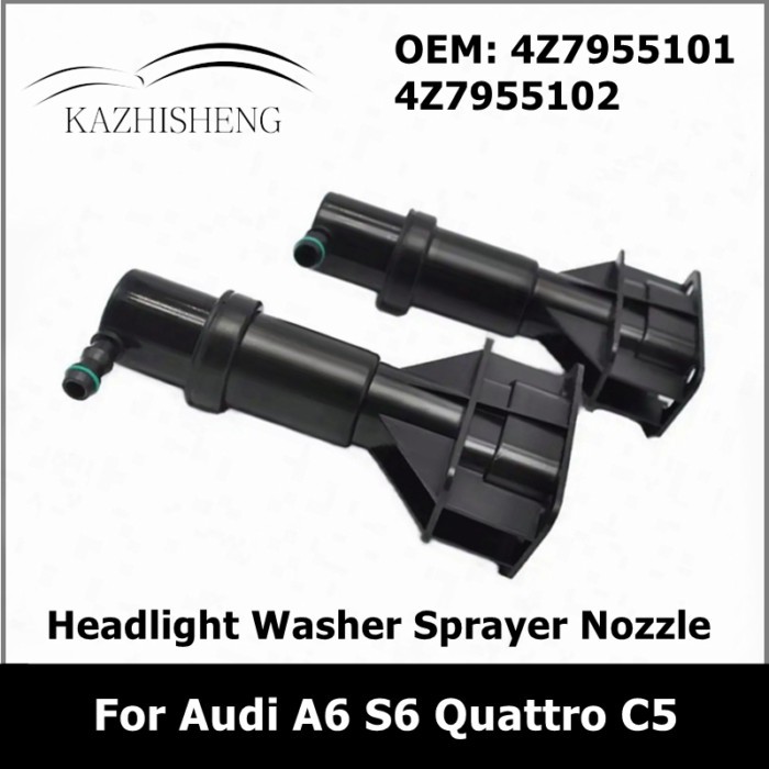 4Z7955101 4Z7955102 1Pair Car Front Headlight Headlamp Washer Sprayer Nozzle Jet for Audi A6 S6 Qua