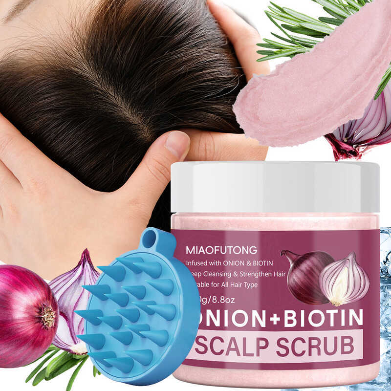 ประเภท ONION ONION Biotin Scalp Scrub พร้อมชุดแปรงนวด Clean Oil Control Moisturizing Care