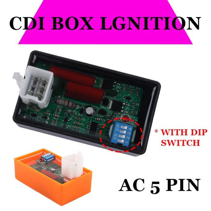 For POP100 Programmable CDI For Motorcycle Lgnition 5 Pin AC CDI Box For WAVE100 Racing YX140 Compe