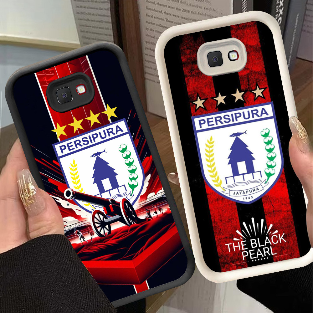 G-3 Persipura FC Casing สําหรับ Samsung J2 J7 J4 J6 Prime Plus Pro สีดําและสีขาว
