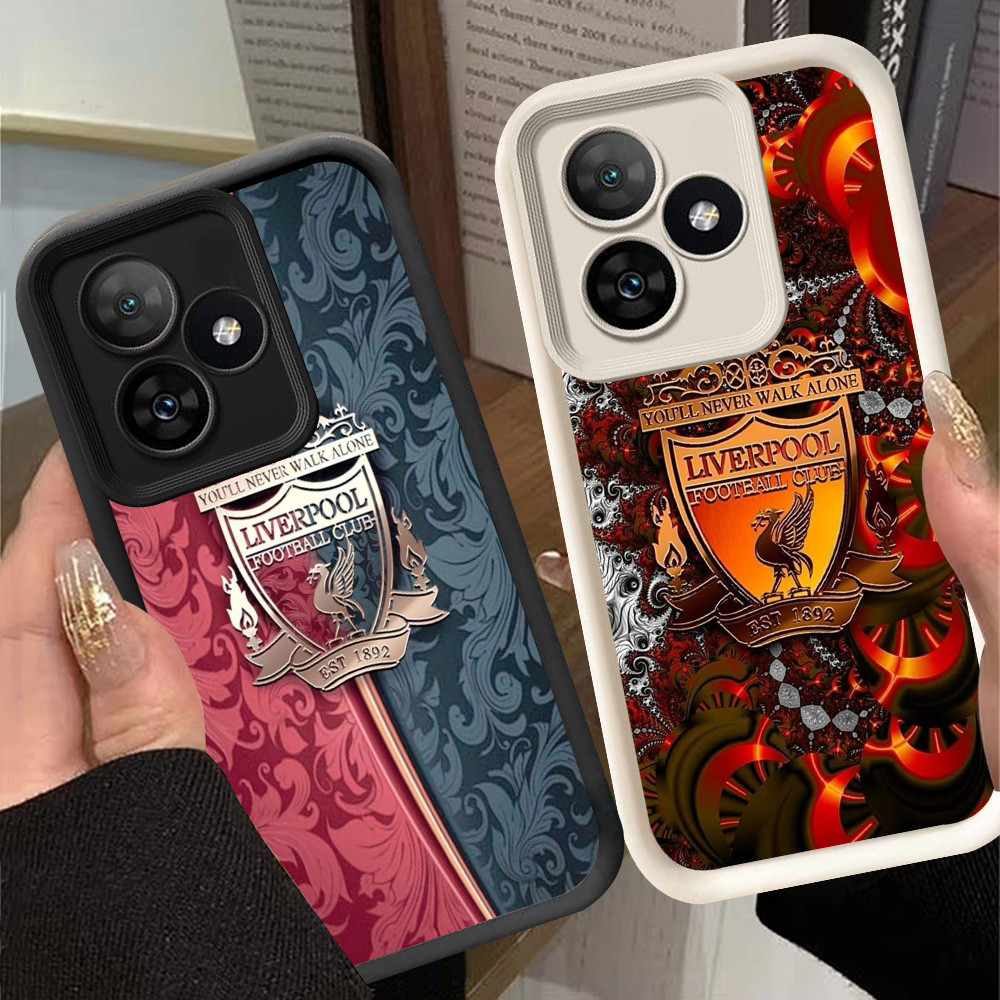 G-79 L_LIVER_POOL Casing สําหรับ Realme C61 C51 C67 Note 60 50 C53 C55 สีดําและสีขาว