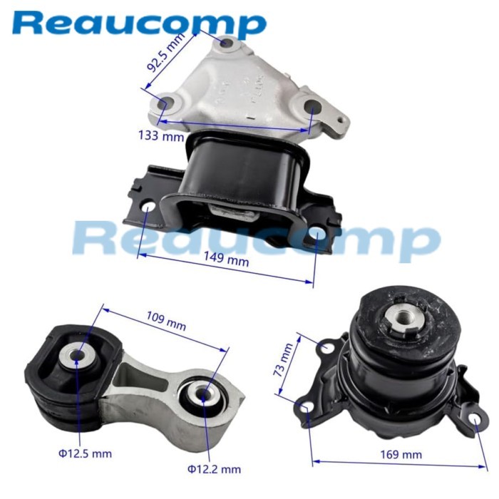 3PC Engine Trans Torque Strut Mount Fit for 16-20 Honda HR-V 1.8L AWD 50890-T7L-000 50822-T9A-013 5
