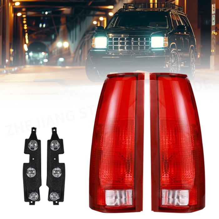 Tail Lights with Bulb For Chevrolet GMC 88-99 C/K TRUCK 92-99 SUBURBAN 95-00 TAHOE 92-99 YUKON 92-9