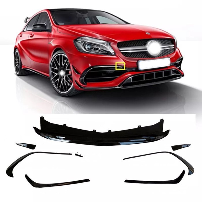 W176 Performance Front bumper kit Splitter Front Bumper Lip For Mercedes Benz A Class W176 A45 2016