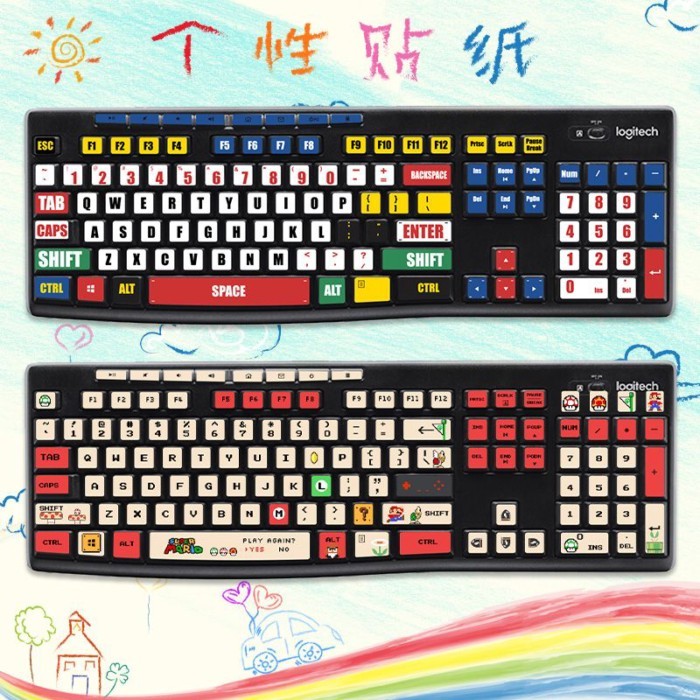 เหมาะสําหรับปุ่มสติกเกอร์คีย์บอร์ดเดสก์ท็อป Logitech MK275 K270 MK295 MK200 MK260