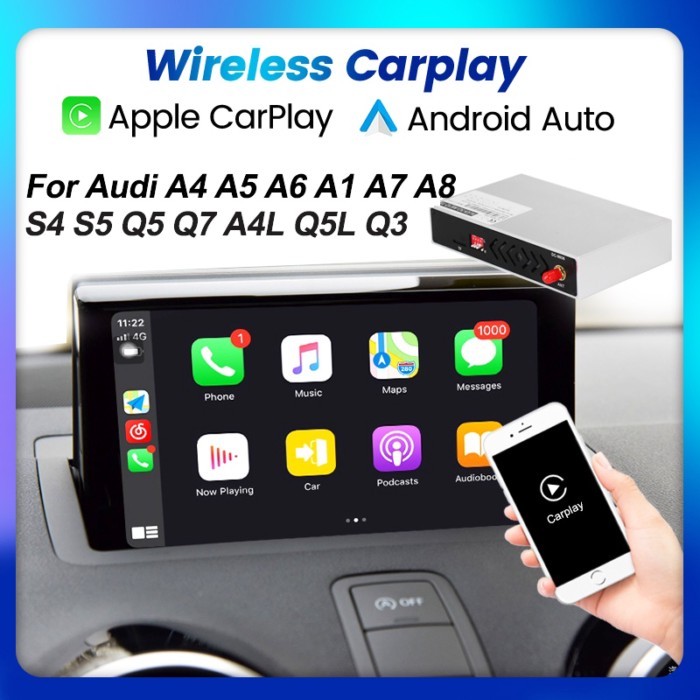 Wireless Carplay Box For AUDI A1 A3 A4 A5 A6 A8 S5 Q3 Q5 Q7 MMI 2G 3G MIB System Apple Android Auto