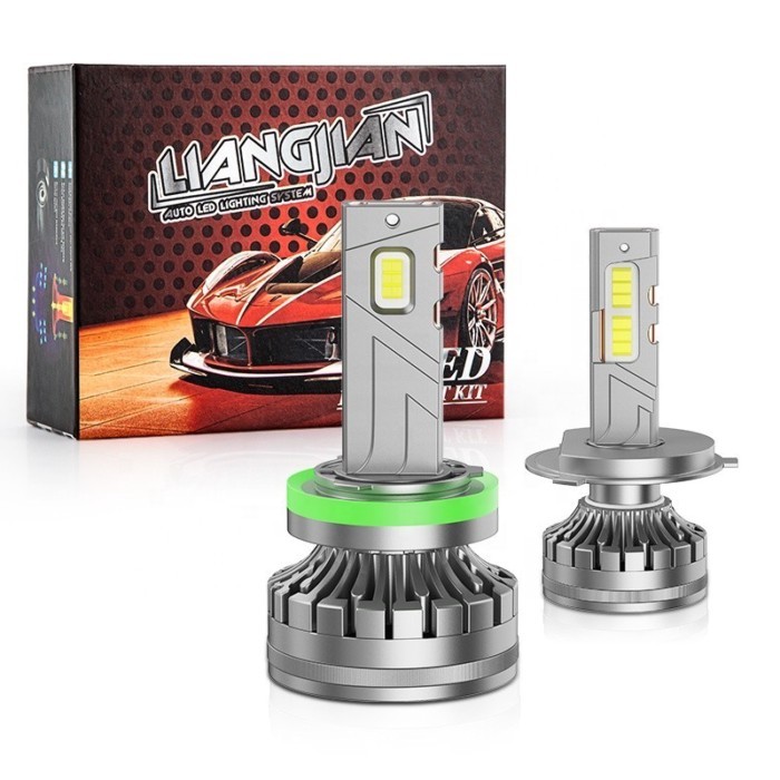 V90 190W Canbus Auto Led Lights bulb Focos double copper tube H4 H7 H11 9005 9006 Car Led Headlight