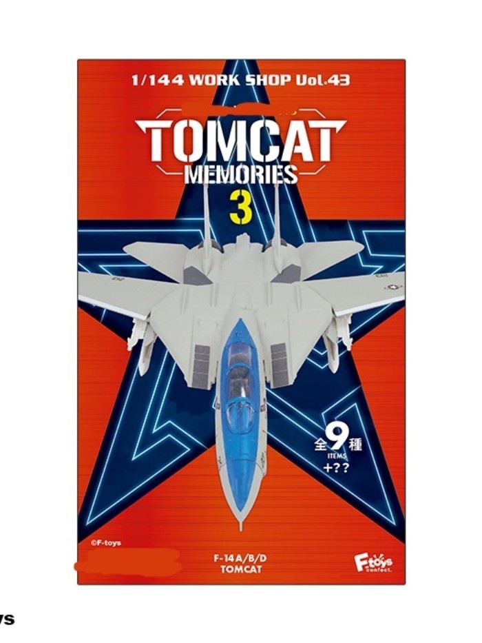 现货 F-toys 1/144 Tomcat Memories .猫3 F14日装模型盒