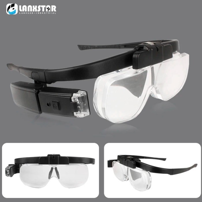 Magnifying Glasses with LED Light USB Rechargeable Illuminated Magnifier Reading Repair Magnifying
